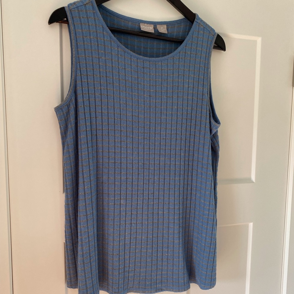 Knit striped tank top